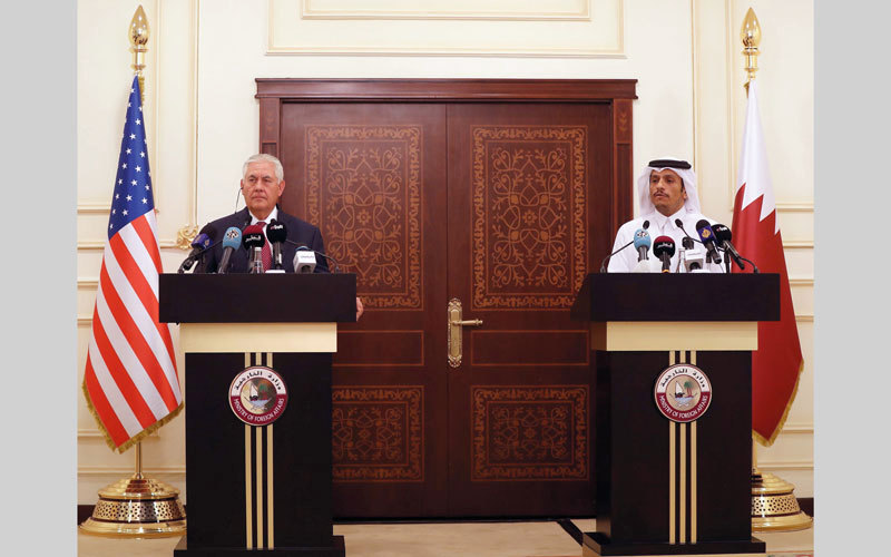 تيلرسون: واشنطن لن تفرض أي حلّ للأزمة الخليجية مع قطر