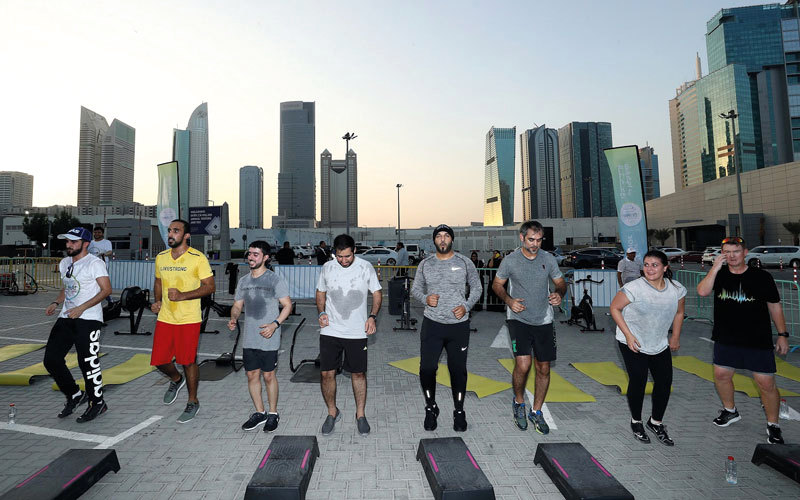 صالات رياضية مؤقتة مجانية شريكة في «تحدي دبي للياقة»