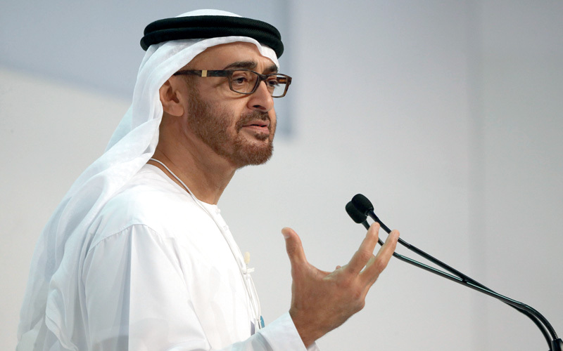 محمد بن زايد: جائزة زايد لطاقة المستقبل تحرص على ترسيخ القيم الإنسانية والفكر الإبداعي