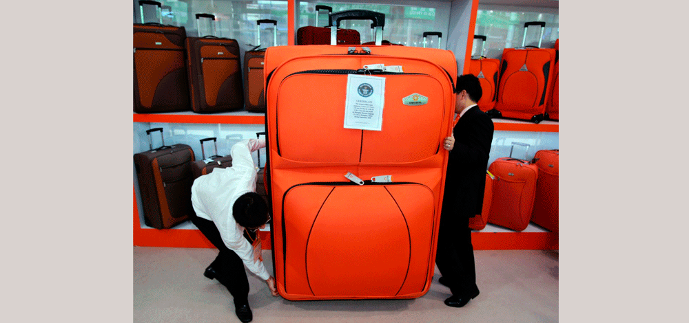 الصين ، أكبر حقيبة سفر