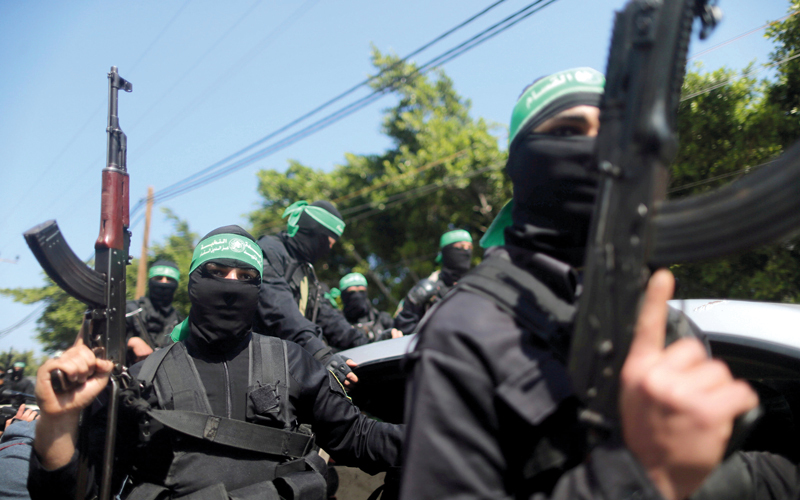 الجناح المسلح في حركة المقاومة الإسلامية (حماس) يتلقى الدعم من قطر. رويترز
