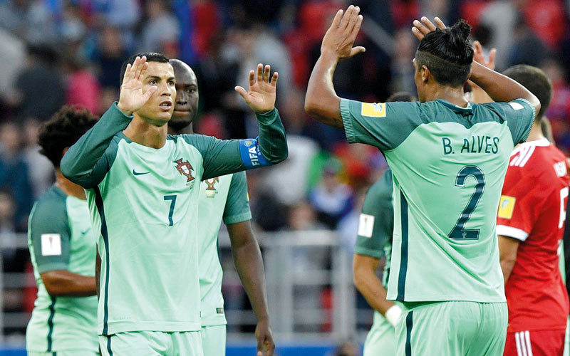 رونالدو سجل هدف الفوز في الدقيقة الثامنة. أ.ف.ب