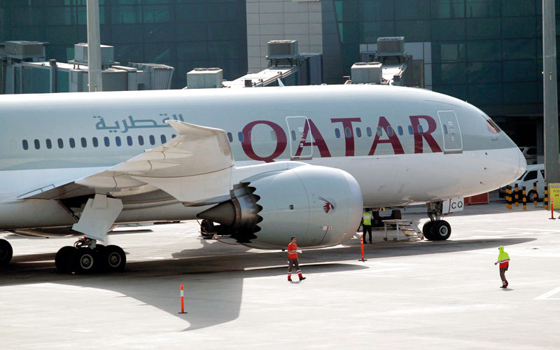 الخطوط الجوية القطرية أكبر المتضررين من المقاطعة.  رويترز