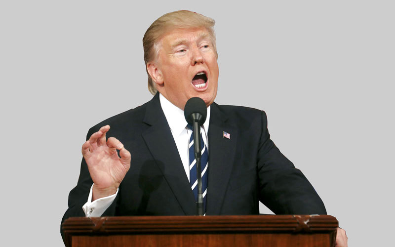 دونالد ترامب اعتبر النظام الإيراني المسؤول عن عدم الاستقرار  في الإقليم. رويترز