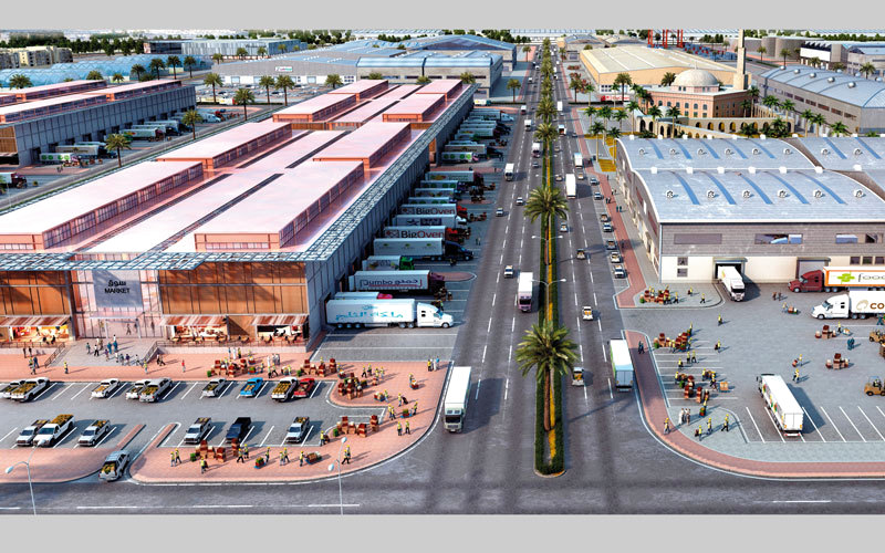 «المجمع» يُعدُّ الأول من نوعه في المنطقة ويُقام على مساحة 48 مليون قدم مربعة في «مدينة دبي لتجارة الجملة». وام