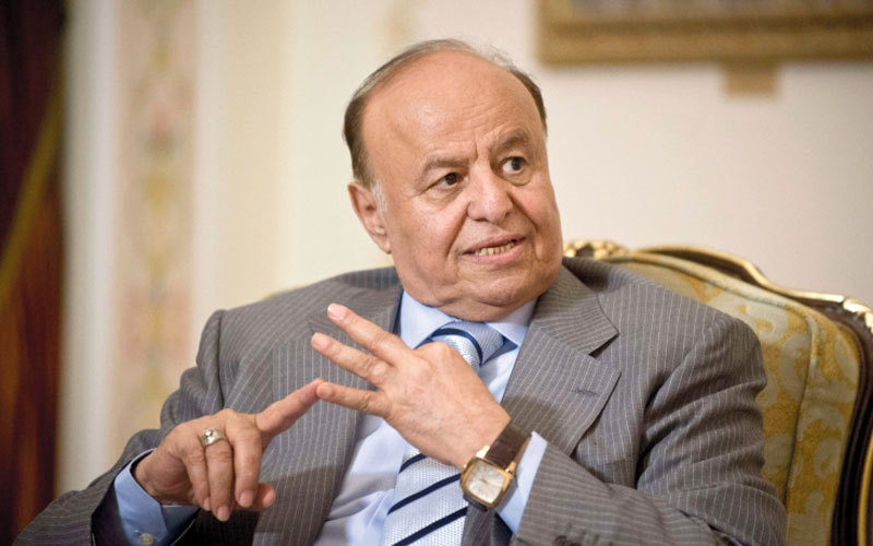 عبدربه منصور هادي رفض التدخل القطري في شؤون اليمن.