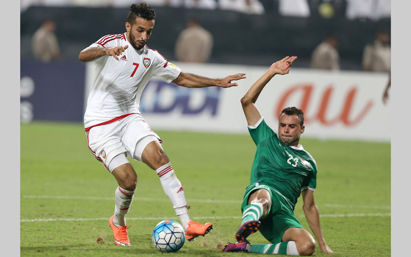 «الأبيض» فاز 2- صفر على العراق في مباراة الذهاب. تصوير: إريك أرازاس