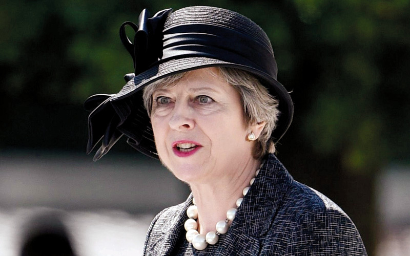 تيريزا ماي دعمت الإمارات وحثّت قطر على مكافحة الإرهاب. رويترز