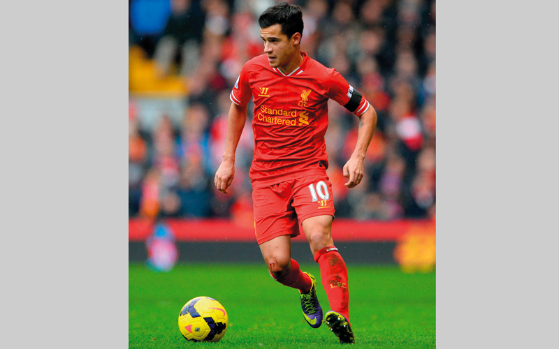 ليفربول يشترط 150 مليون يورو للسماح برحيل كوتينيو. أ.ف.ب