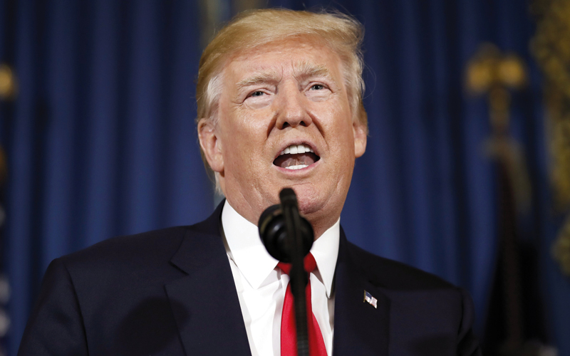 ترامب لا يتمتع بروح مرحة. أ.ب.