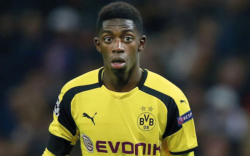 نجم برشلونة الجديد ديمبلي. أرشيفية