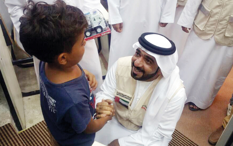 تنفيذ الحملة يأتي بتوجيهات من القيادة الرشيدة تقديراً لأسر الشهداء والجرحى. وام