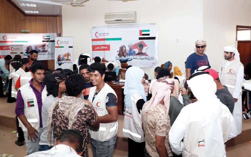 الحملة تستهدف دعم واسعاد أسر الشهداء والجرحى في اليمن مع حلول العيد. وام