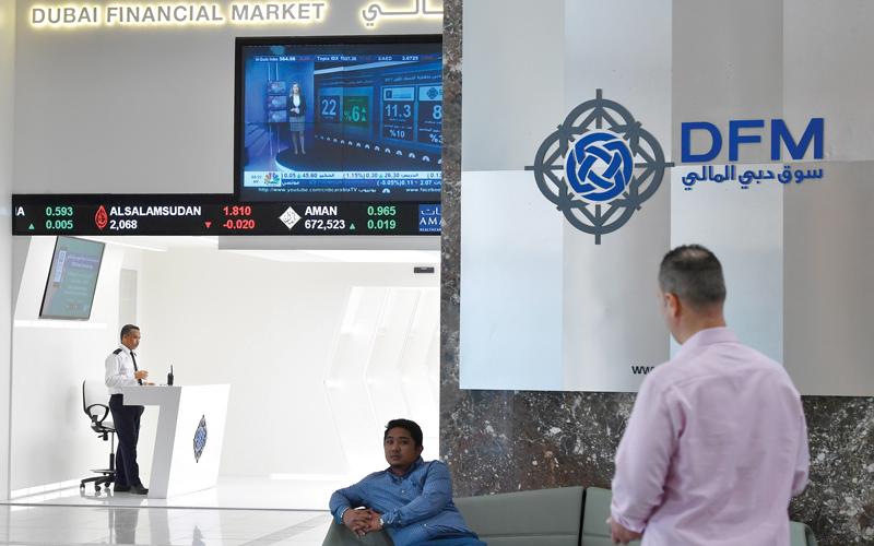 المؤشر العام لسوق دبي المالي ارتفع خلال الأسبوع الماضي بنسبة 0.36% مختتماً تداولاته عند مستوى 3657 نقطة. تصوير: باتريك كاستيلو