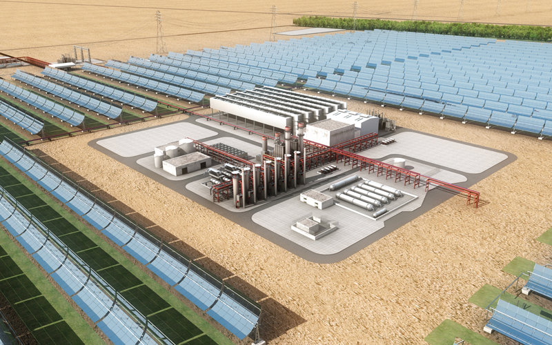 مشروع الطاقة الشمسية المركزة يأتي ضمن المرحلة الرابعة من «محمد بن راشد آل مكتوم للطاقة الشمسية». من المصدر