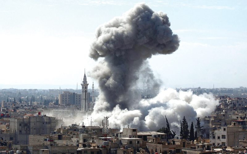 طهران دعمت النظام السوري الذي استخدم البراميل المتفجرة في المناطق المدنية من أجل تحقيق أهدافها التوسعية.  أرشيفية