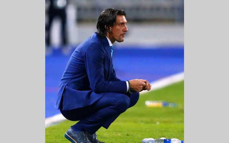 نيبوشا سجل فوزه الأول مع الزمالك في الدوري المصري.  رويترز