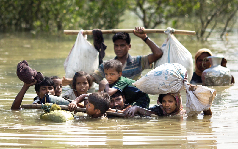 مأساة الروهينغا طغت على القضايا الراهنة في العالم العربي.  أ.ب