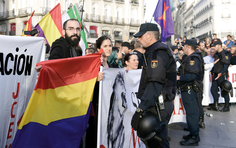 الكتالونيون لم يحظوا بدعم الدول الأوروبية لتحقيق هدفهم في الانفصال عن إسبانيا. أ.ف.ب