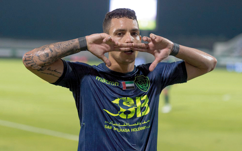 كايو أحرز ستة أهداف مع الوصل في الموسم الحالي. الإمارات اليوم