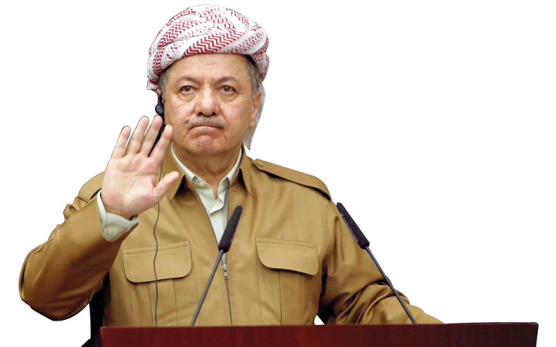 الزعيم الكردستاني مسعود البرزاني دفع ثمناً كبيراً لقاء الاعتماد الكلي على تركيا. رويترز