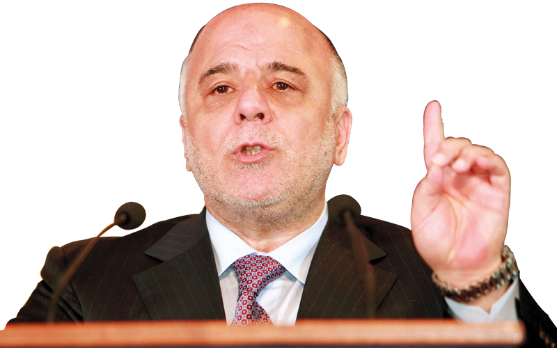 العبادي طالب أن تكون كل حقول النفط العراقية تحت سيطرة حكومته.  رويترز