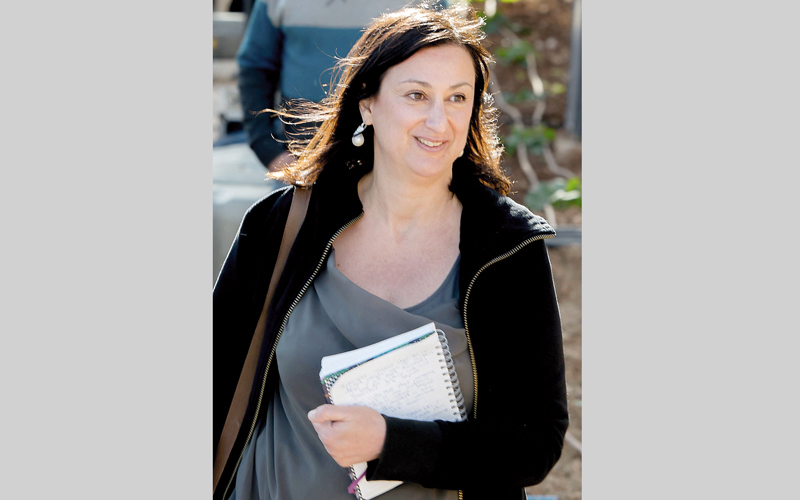 غاليزيا دفعت حياتها ثمناً للسير وراء الحقيقة. أ.ب