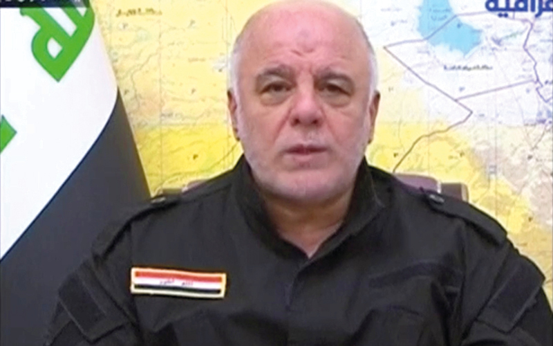 العبادي أعطى أمر طرد الأكراد من كركوك ومحيطها. رويترز