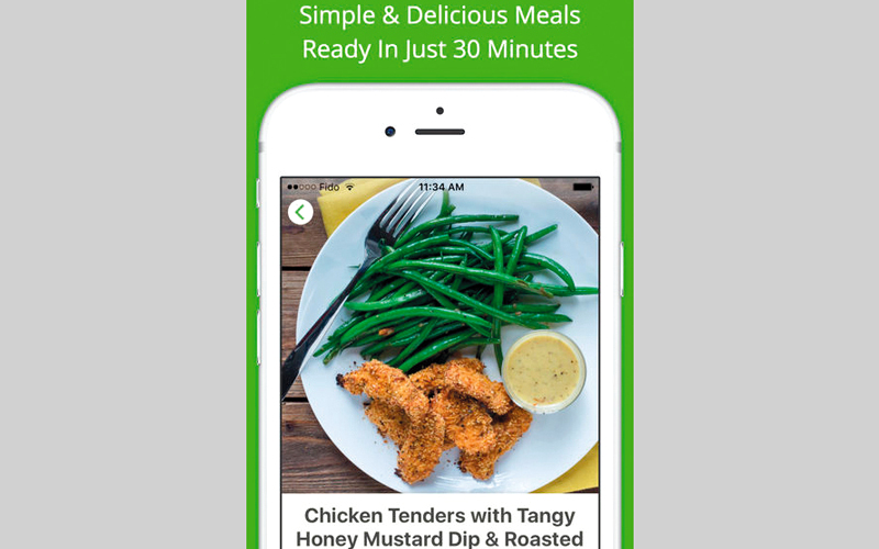 التطبيق يتيح الاختيار بين عدد كبير من فئات الوجبات. من المصدر