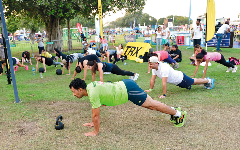مبادرة «تحدي دبي للياقة» لها آثار إيجابية في أمراض ذات صلة بأمراض القلب. تصوير: مصطفى قاسمي