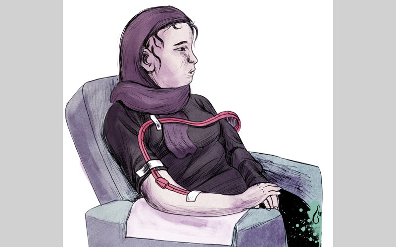 تآكل العمود الفقري يهدد أم حلا بالشلل. الإمارات اليوم الخط الساخن