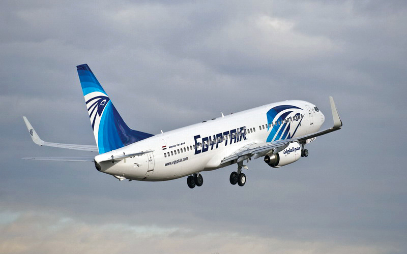 أسطول الناقلة المصرية يجمع حالياً بين طائرات «بوينغ 777 و737». أرشيفية