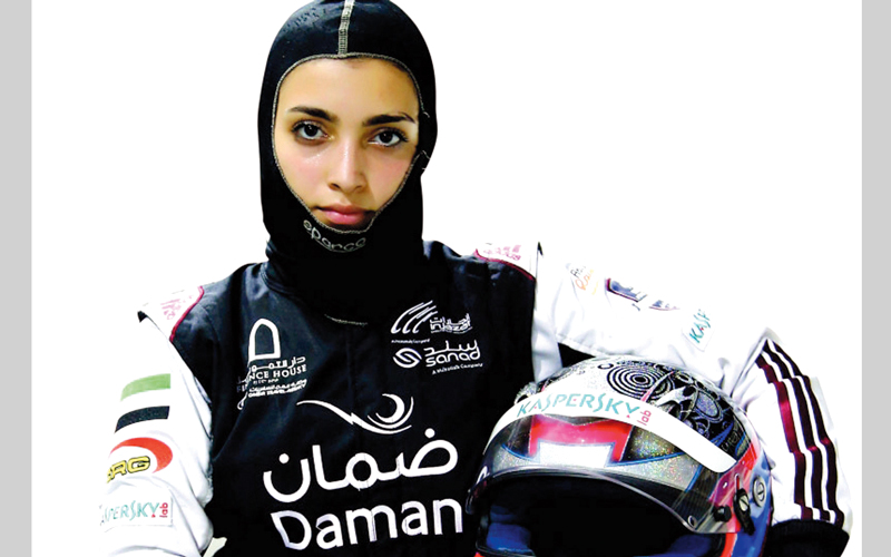 آمنة القبيسي تحلم بأن تكون أول سائقة عربية في «الفورمولا 1». الإمارات اليوم