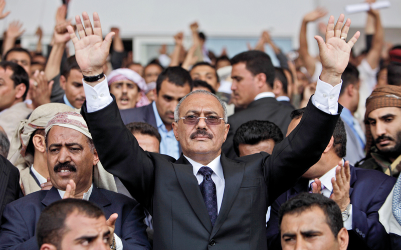 صالح دعا أتباعه وقوات الجيش والأمن إلى عدم تنفيذ أوامر قيادة ميليشيات الحوثي.