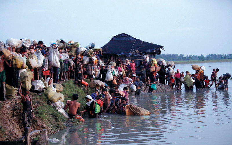 كثير من مسلمي الروهينغا واجهوا الموت أثناء رحلة التشرّد. رويترز
