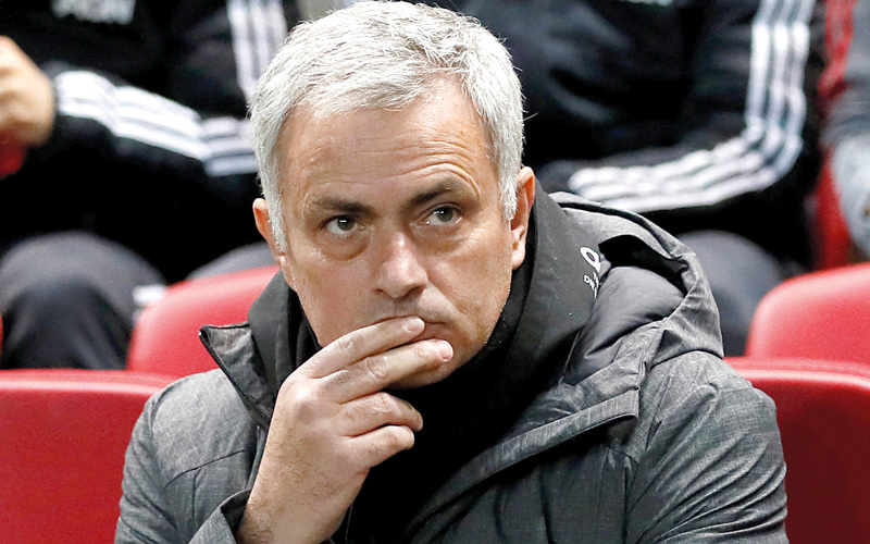 مدرب مان يونايتد مورينيو. رويترز