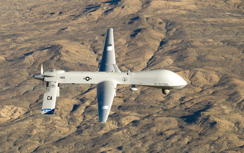 الطائرات بدون طيار الأميركية تلاحق عناصر «القاعدة» بالتعاون مع القوات الإماراتية جنوبي اليمن. أرشيفية
