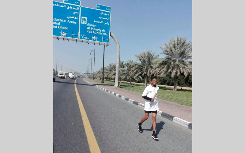 ماراثون الوفاء للقائد انطلق من حتا أول من أمس ويصل  إلى أبوظبي اليوم. من المصدر