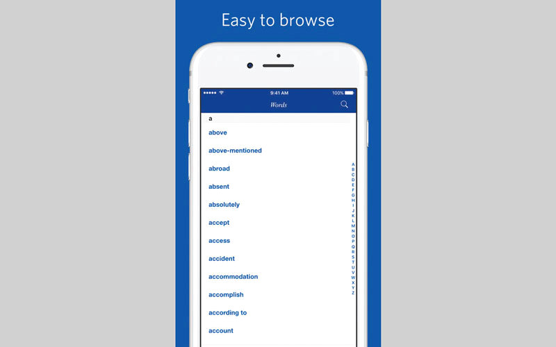 «التطبيق» يتضمن نحو 2500 كلمة وفعل. من المصدر