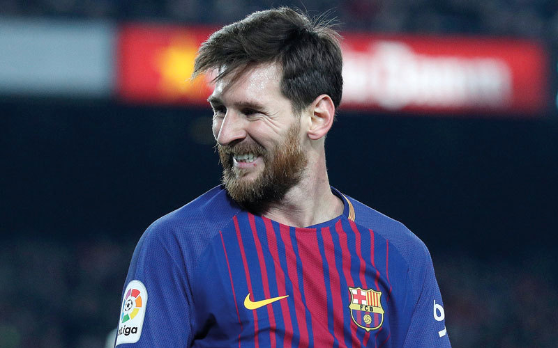 نجم برشلونة ميسي. رويترز