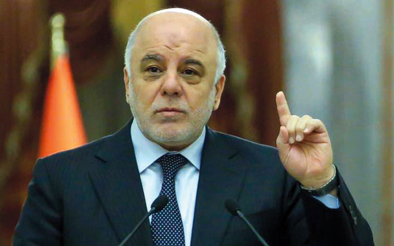 العبادي استقبل قيادات الإقليم للتوصل إلى تفاهمات تراعي مصلحة المركز. أرشيفية