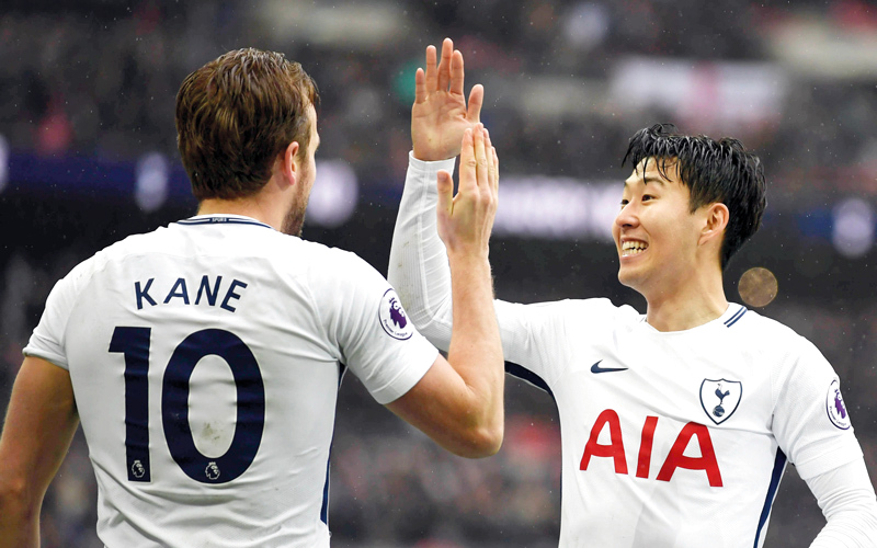 نجما توتنهام كين وسون جاهزان لمعركة اليوفي. أ.ف.ب