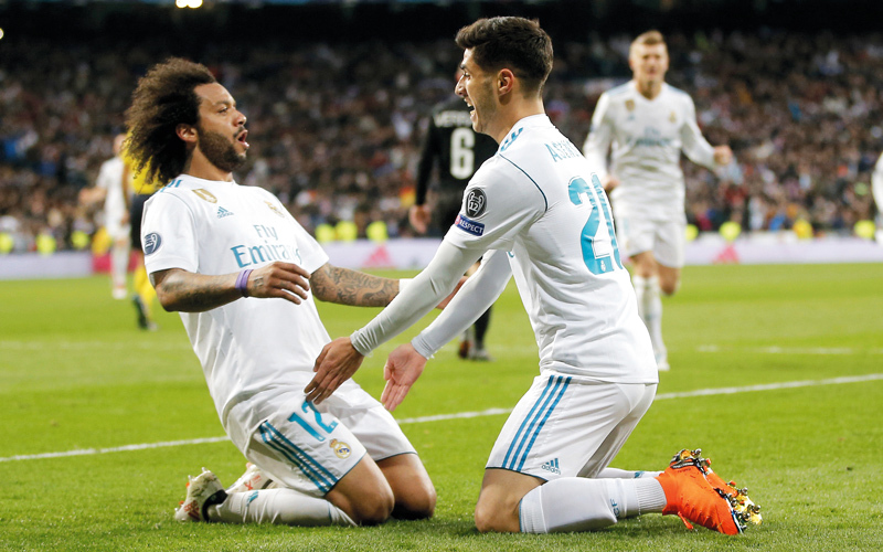 أسونسيو ومارسيلو كانا حاسمين أمام سان جرمان. أ.ب