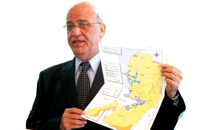 عريقات: يبدأ سلام واستقرار المنطقة بإنهاء الاحتلال.