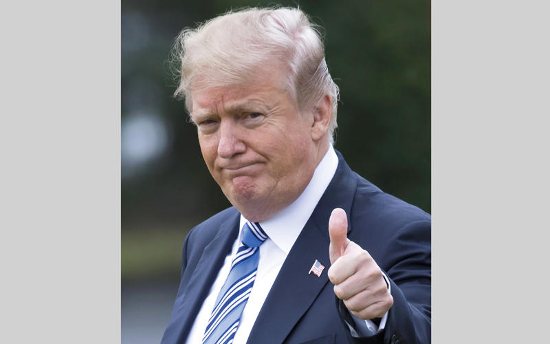 ترامب يرفض فرض رقابة على حمل السلاح في الولايات المتحدة.  أ.ف.ب