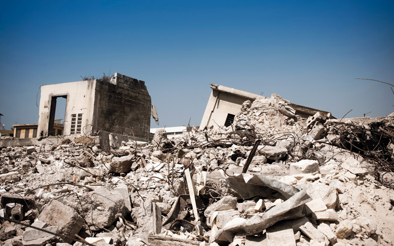 الزلزال سبب دماراً كبيراً في هاييتي. أرشيفية