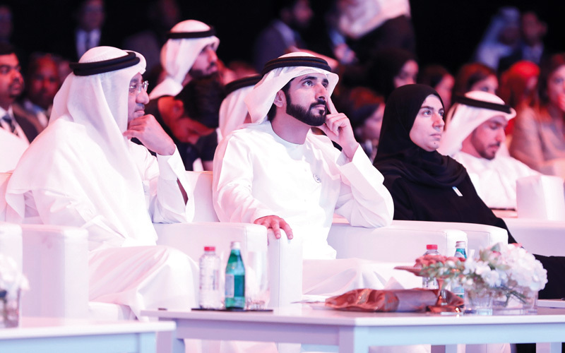 حمدان بن محمد خلال حضوره جانباً من منتدى السياحة الصحية الذي تنظمه هيئة الصحة في دبي. وام