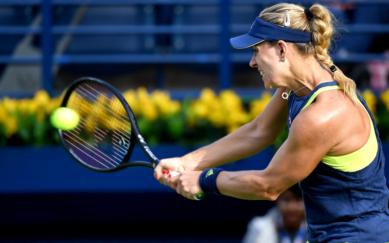 الألمانية كيربر فازت في ربع النهائي على التشيكية بليتسكوفا. تصوير: باتريك كاستيلو
