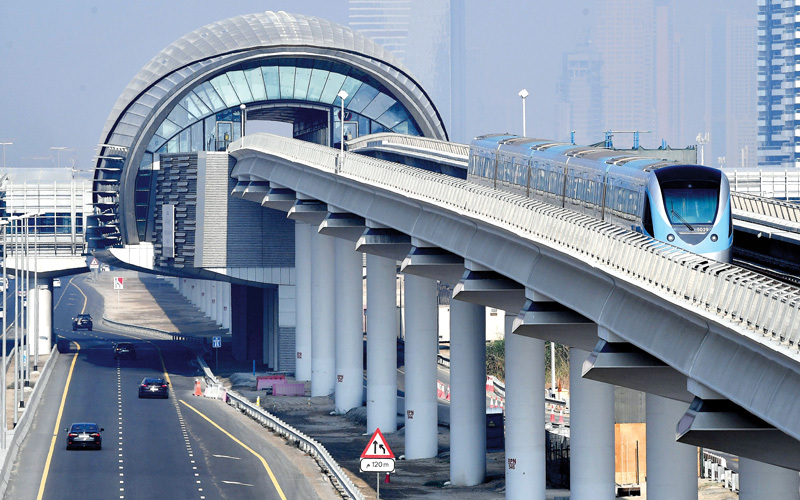 200 مليون راكب نقلهم مترو دبي العام الماضي. أرشيفية