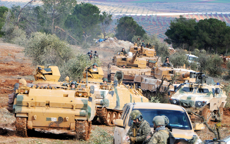 القوات التركية داخل عفرين ستواصل الزحف إلى منبج. أ.ب
